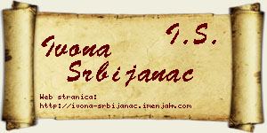 Ivona Srbijanac vizit kartica